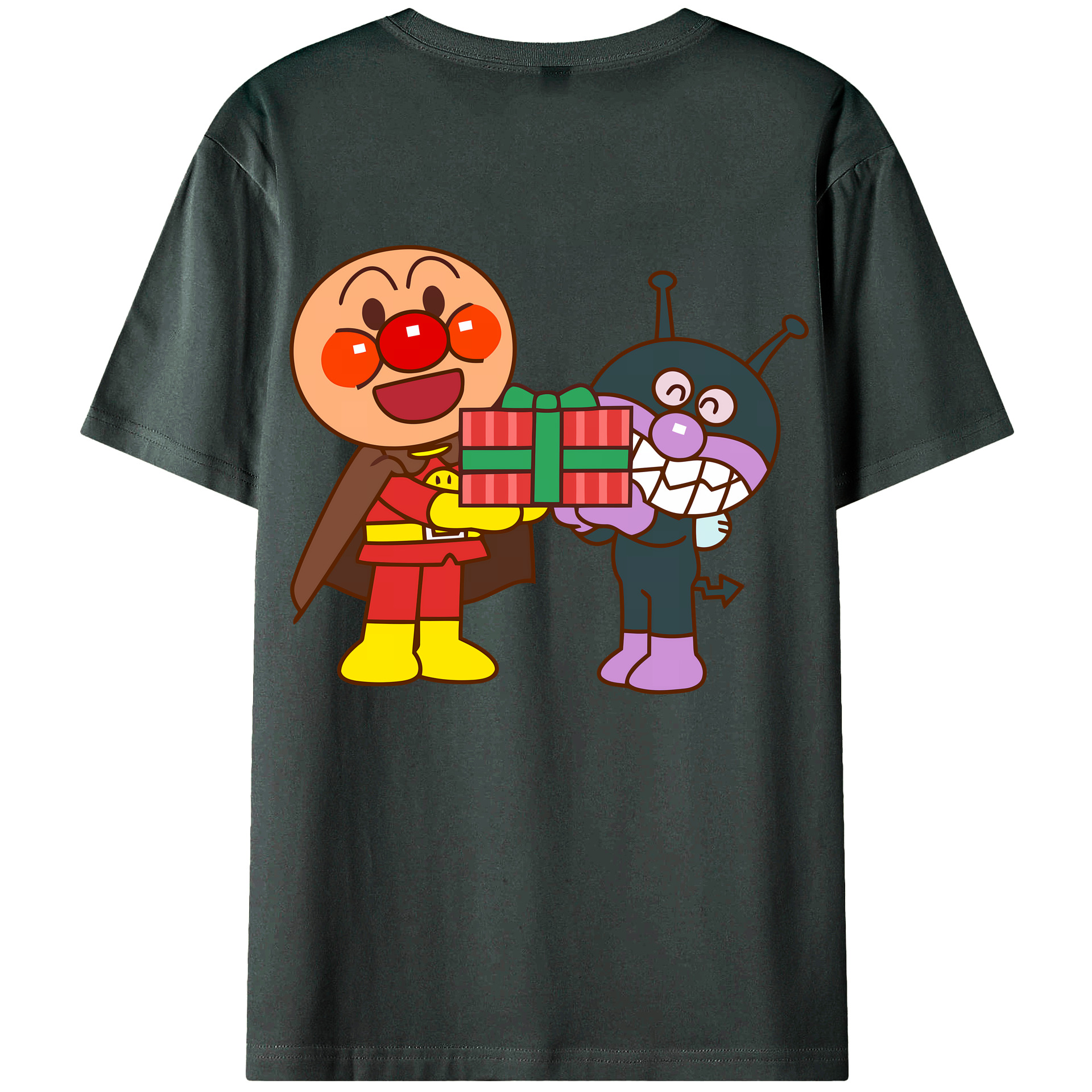 （画像用） アンパンマン Anpanman 綿100％ メンズ半袖Tシャツ（バックプリント） 通気性
